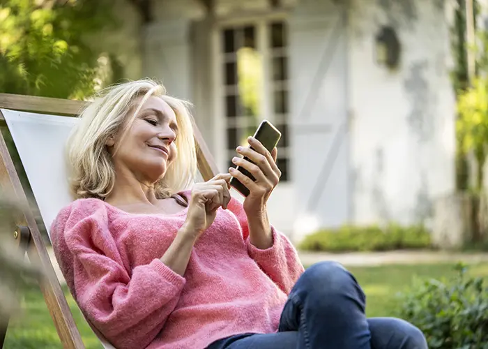 woman on phone