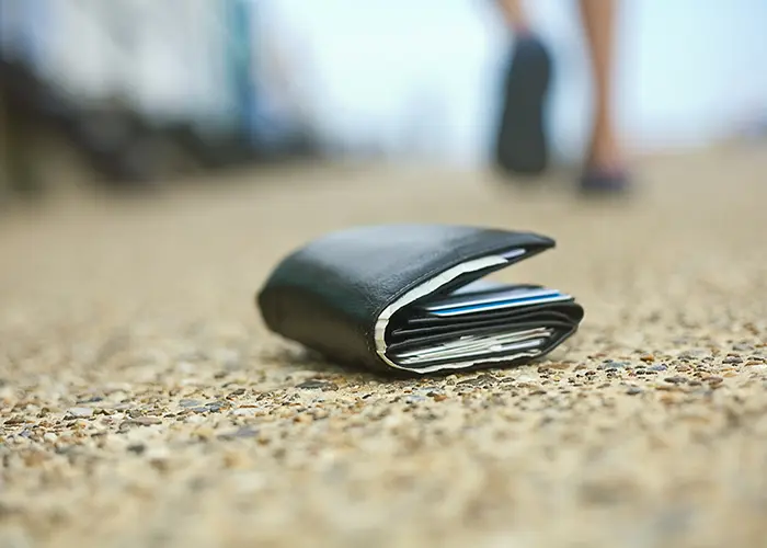 wallet on the ground