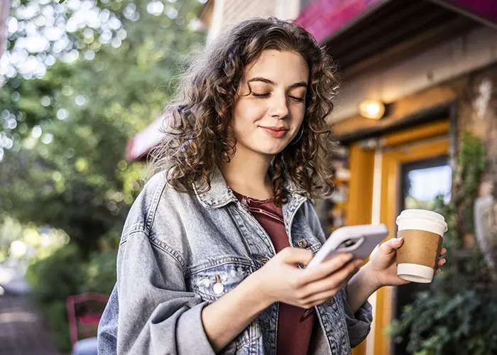 woman on a phone